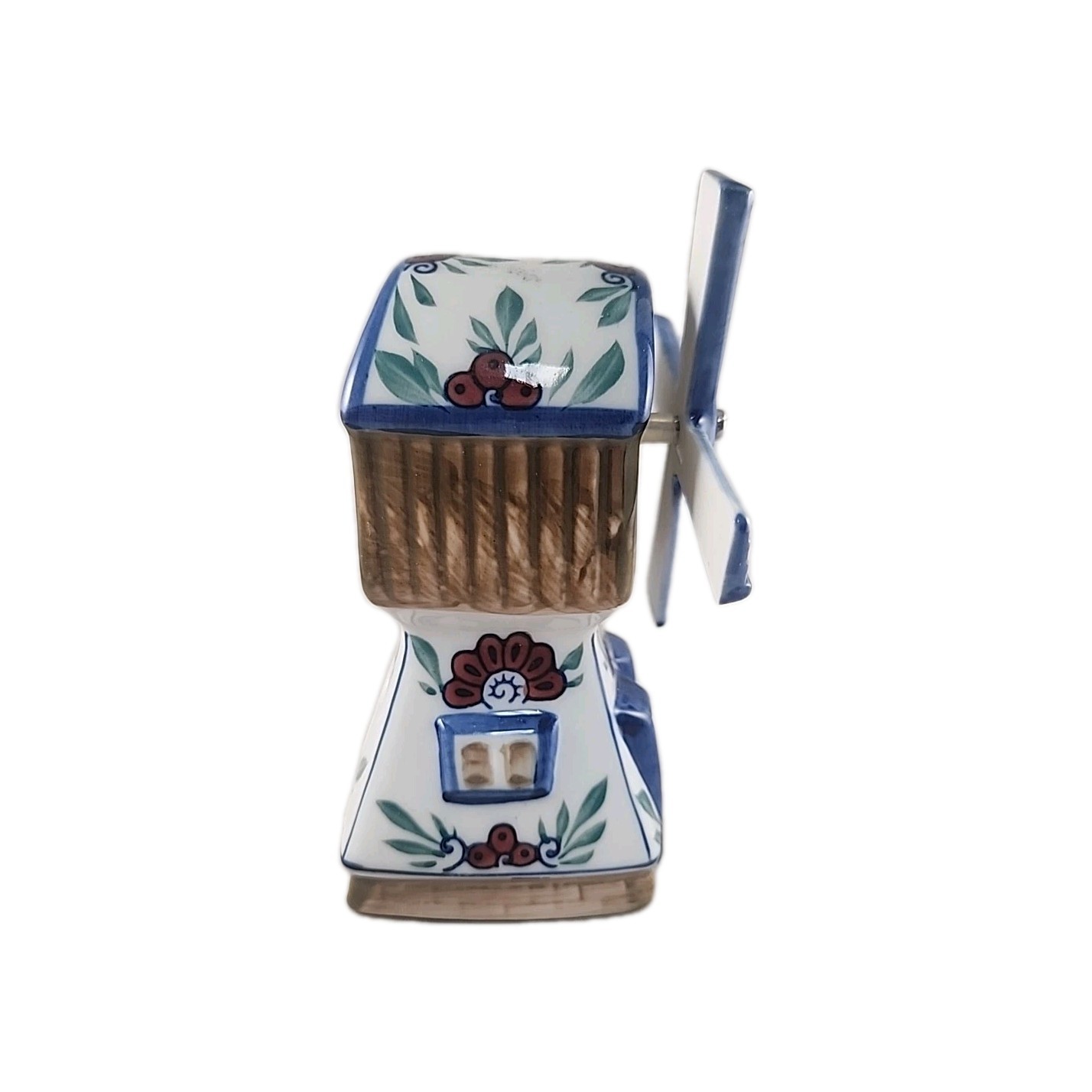Glazed Holland Dutch Girl Toothpick/Air Plant And Delft Windmill Night Light…