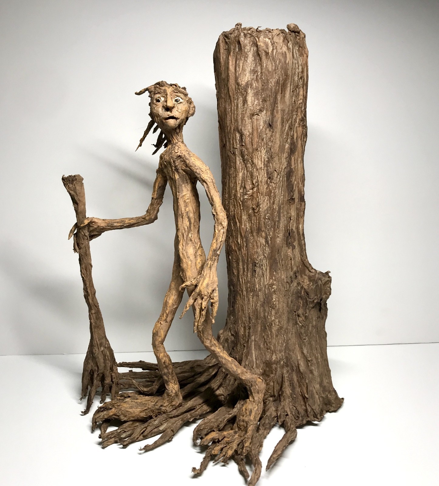 OOAK 12″ Fantasy Forest Tree Being Creature Home Accent Shelf Display