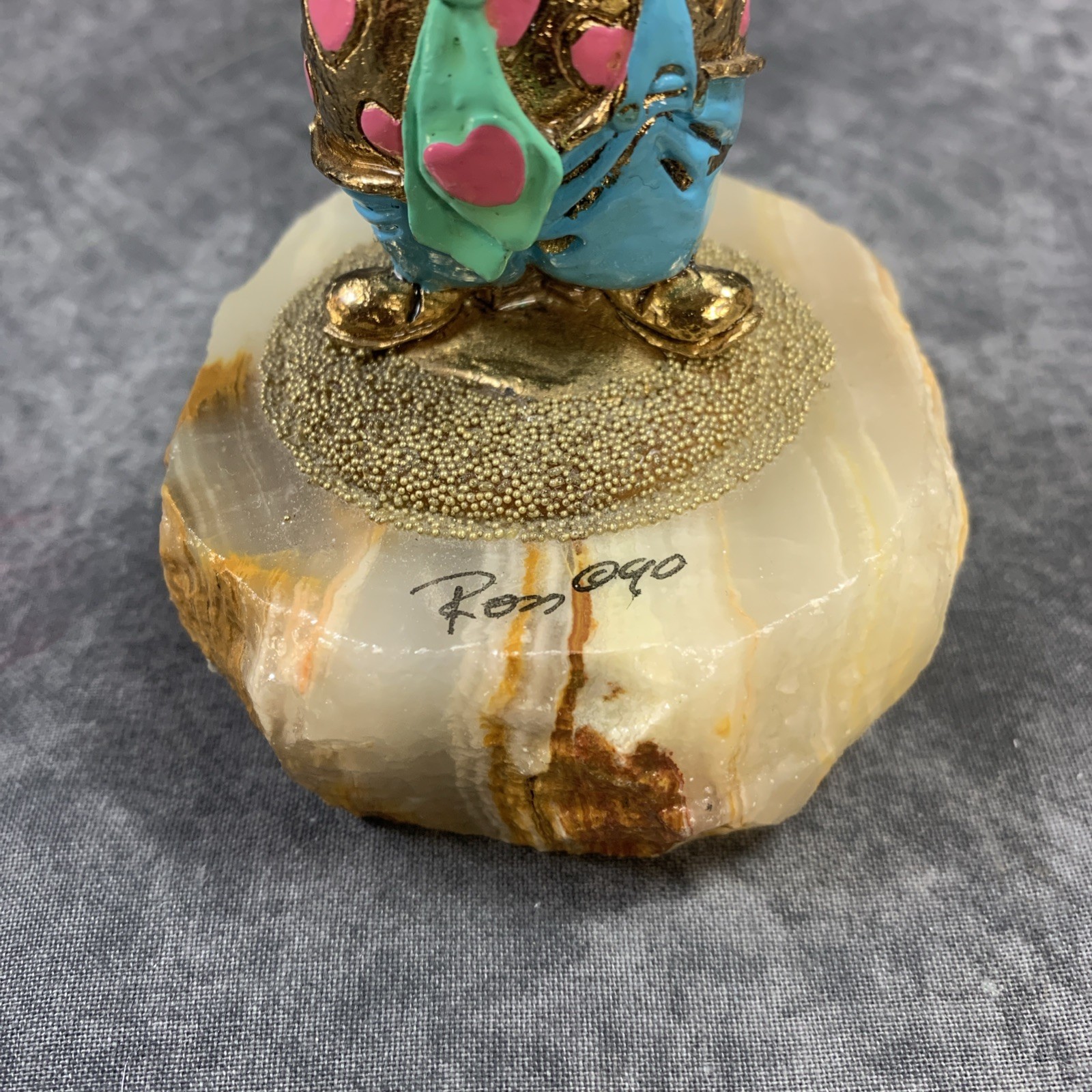 Ron Lee 1990 World Of Clowns Figurine “Pudge” On Onyx Base W/Tag Made In USA
