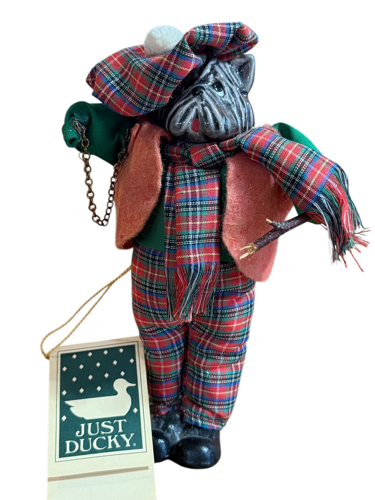 Vtg 1987 Just Ducky Ducks And Friends Mac The Scottish Terrier Dog Figurine