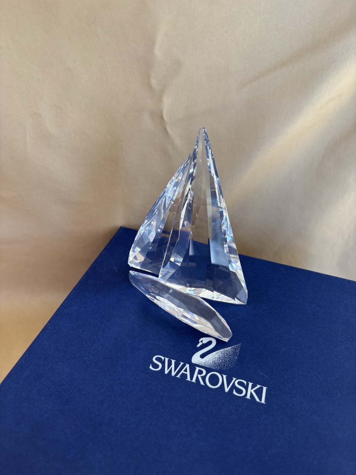 Swarovski Clear Crystal Sailing Legend with Navy Gift Box Made In Austria