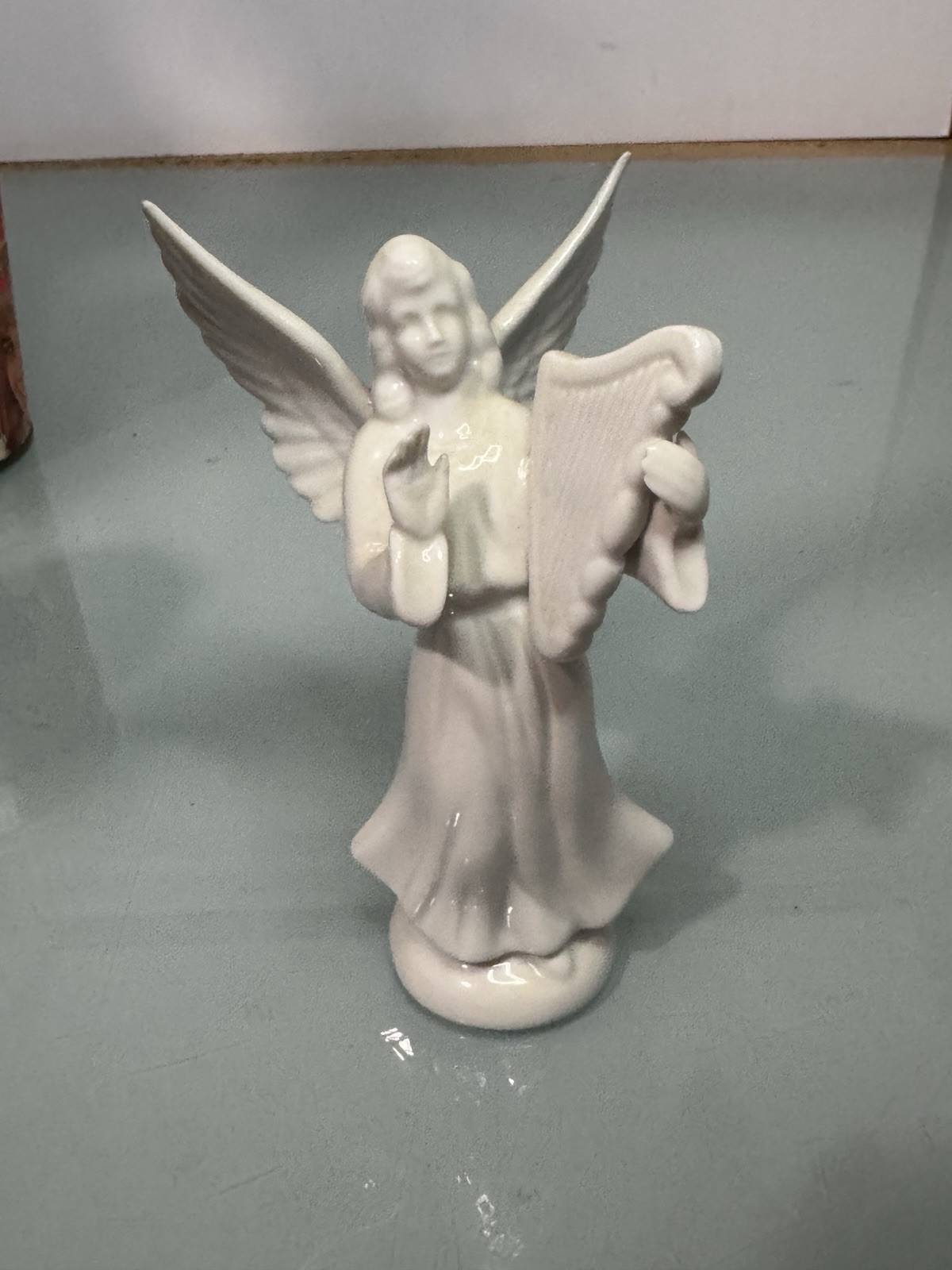 Dresden Angel with Harp Made In Germany