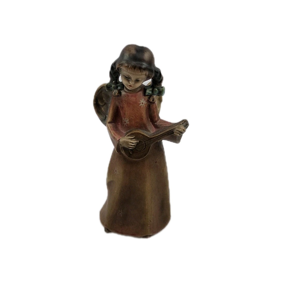 Vintage Angelique Girl Playing Mandolin Figure Japan
