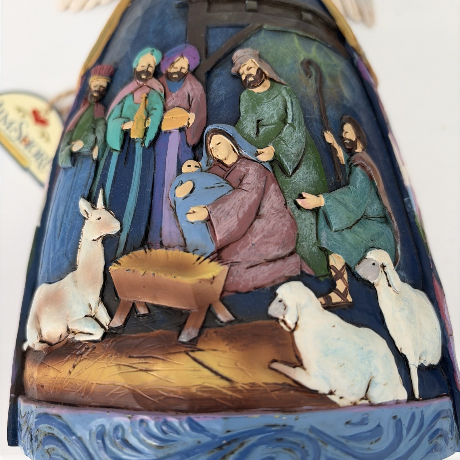 JIM Shore Angel with Nativity Scene figurine #4059760BT “Unto Us A Son Is Given”