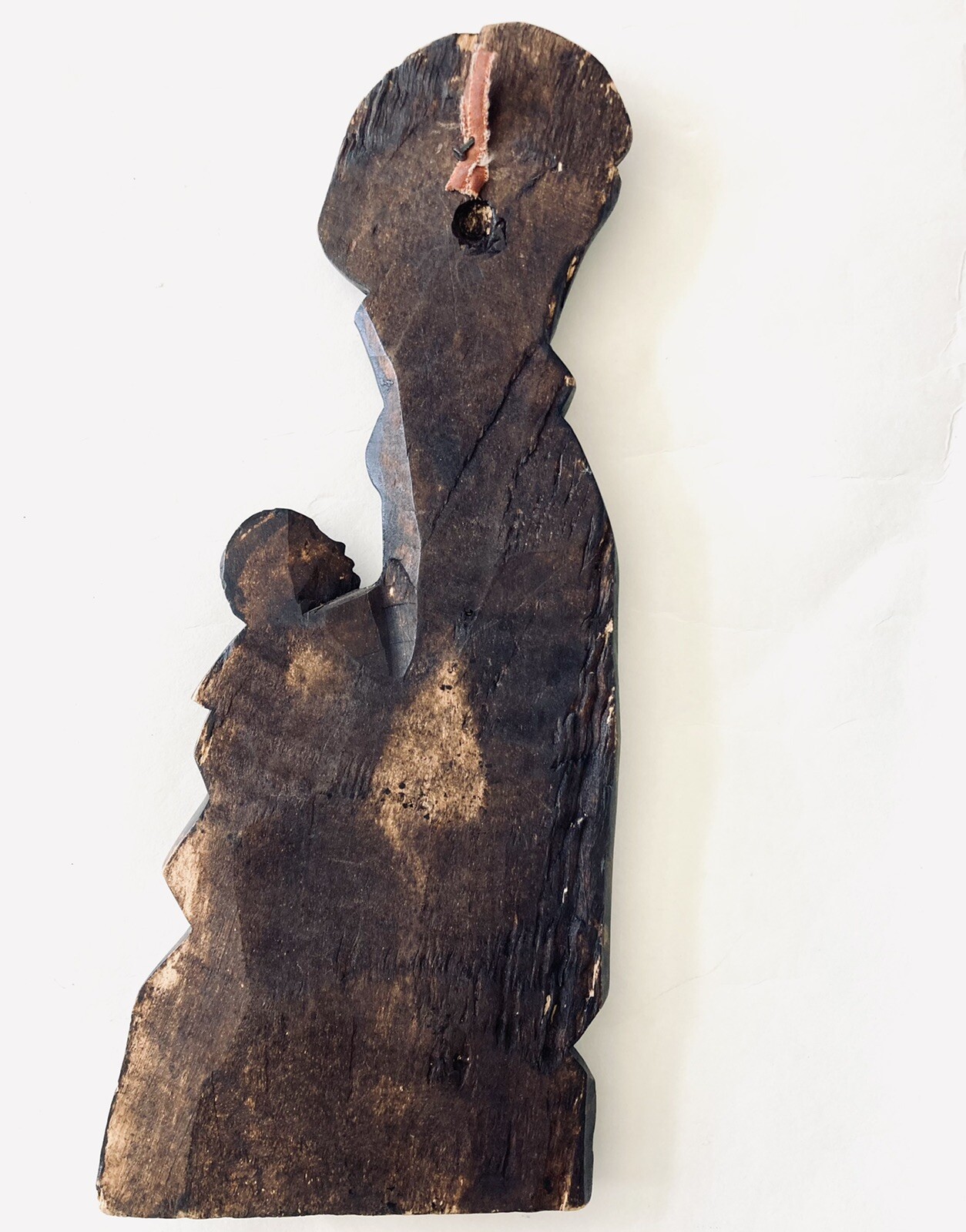1983 Vintage African Wood Carving Tree Harvest Agricultural Figures Man & Woman