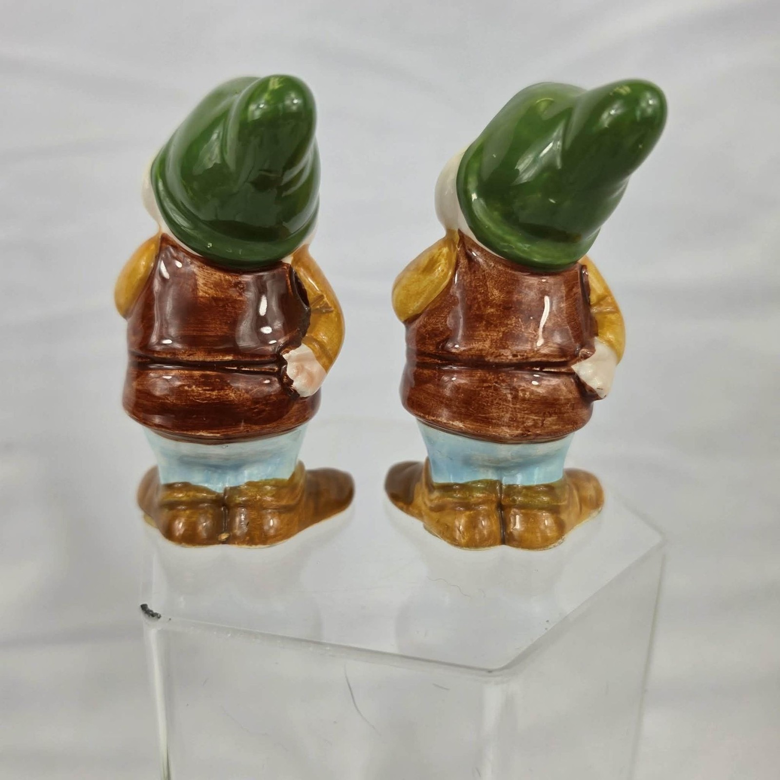 Vintage Snow White Seven Dwarfs Ceramic Figurine Set Japan Disney