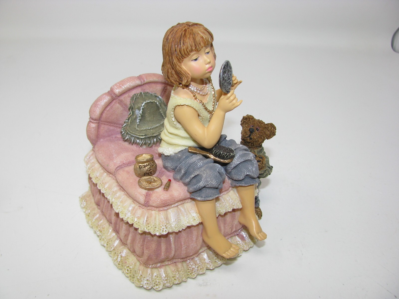 Yesterdays Child Dollstone Miranda and Robert Put On A Happy Face Music Box