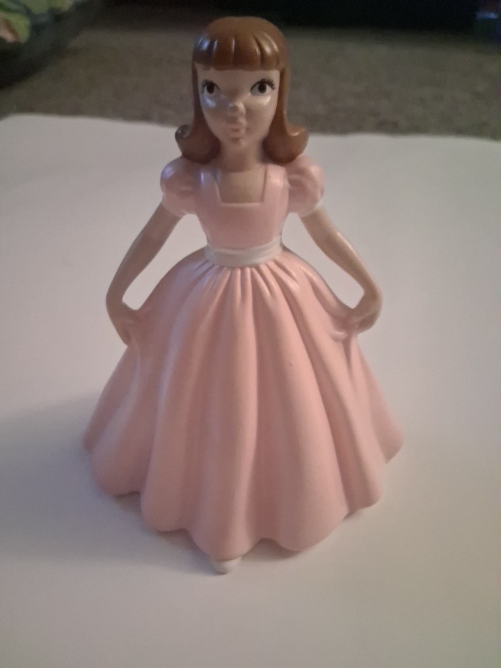 Vintage Mold Ceramic Girl Figurine Hand Painted Dress