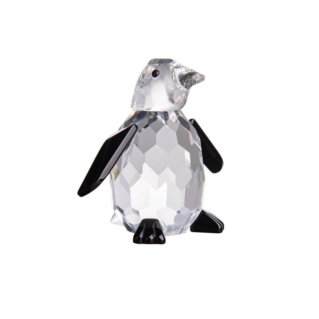Crystal Standing Penguin Figurine Collectible Glass Animal Ornament Decor Gift
