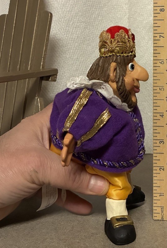 RUSS Medieval Court King Samson Handpainted Ceramic Beanie Plush figurine Doll