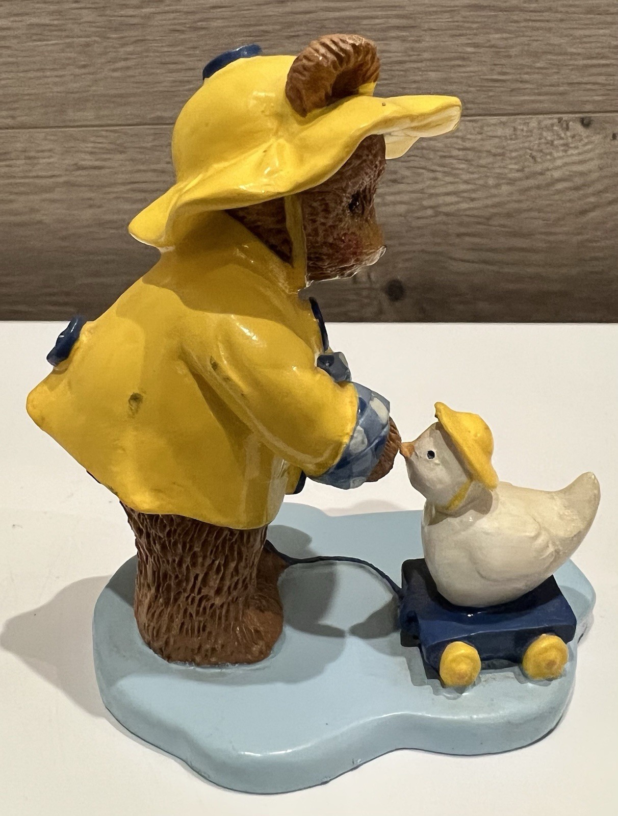 Vintage 1994 Peggy Jo Ackley “Rainy Day Pals” Resin Hand Painted Figurine 3.25”