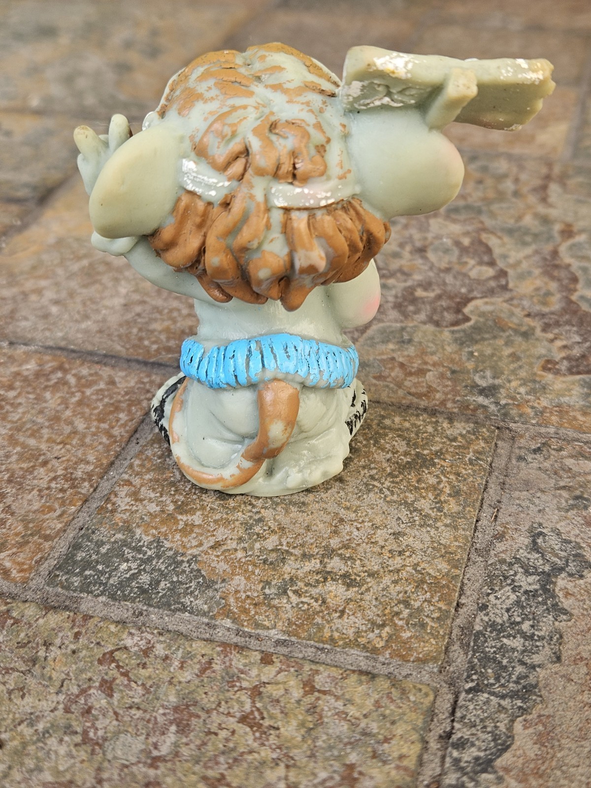 Vintage Hippie “Peace & Love” Mouse Rubber Figurine Mexico