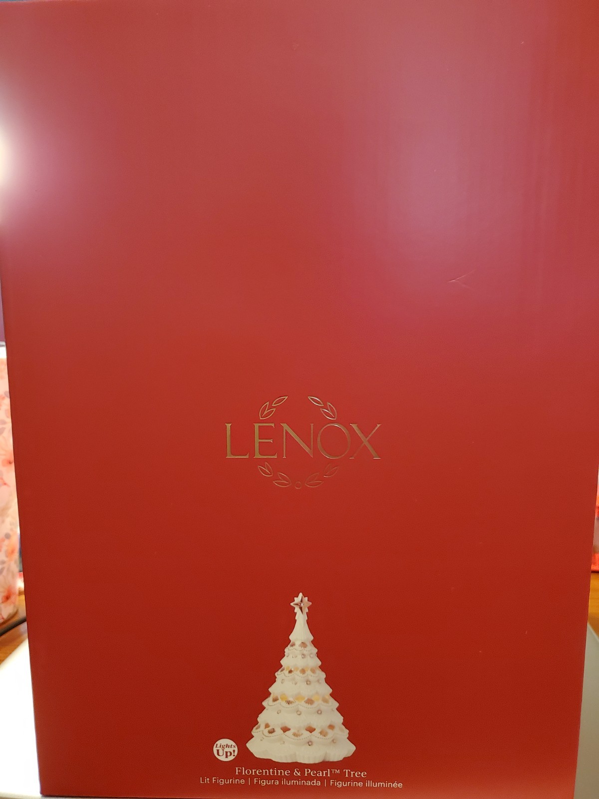 Lenox Florentine and Pearl Lit Christmas Tree 10.5” NEW IN BOX