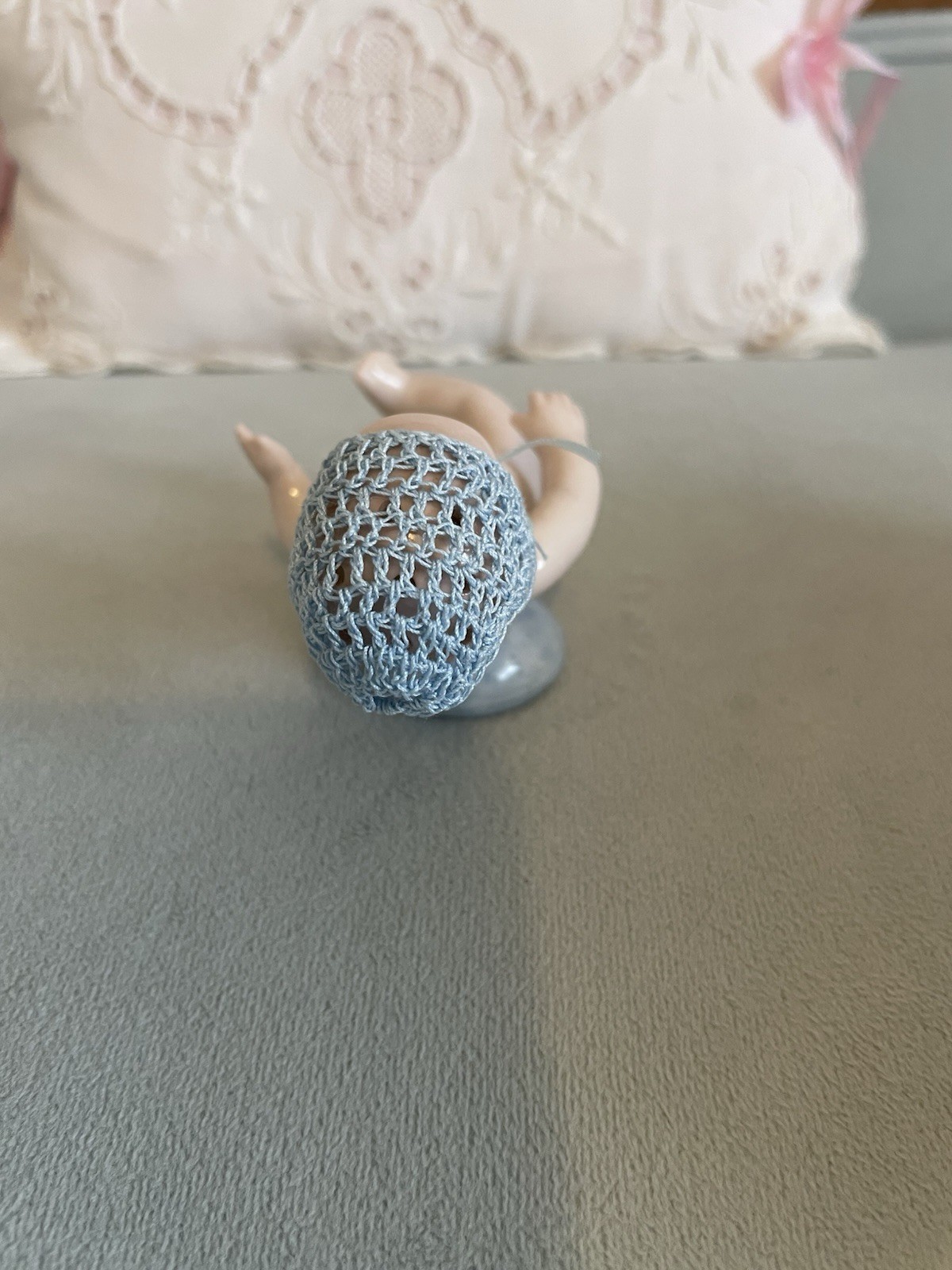 Antique Gebrüder Heubach Bisque Porcelain Action Baby Shaker Figurine –