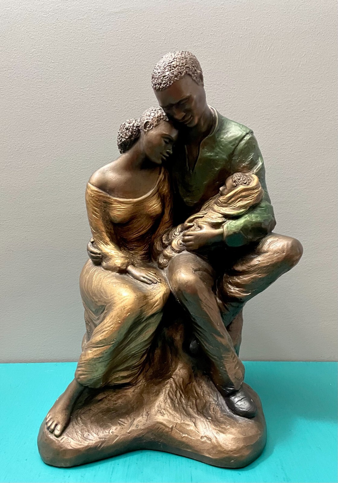 Ecila Alice Heath Austin Sculpture African American Family New Parents Art Decor