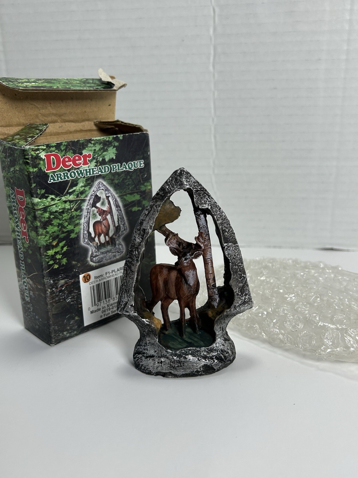 J.D. Yeatts Carved Arrowhead Buck Deer Figurine Cabin Country Decor Mini 7.25”