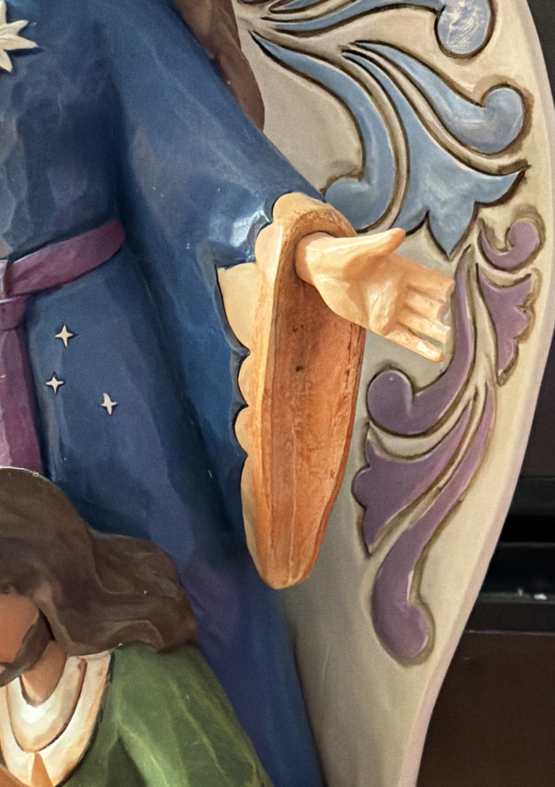 Jim Shore 2015 HOPE IS BORN ON CHRISTMAS MORN Angel Nativity Scene Broken Finger