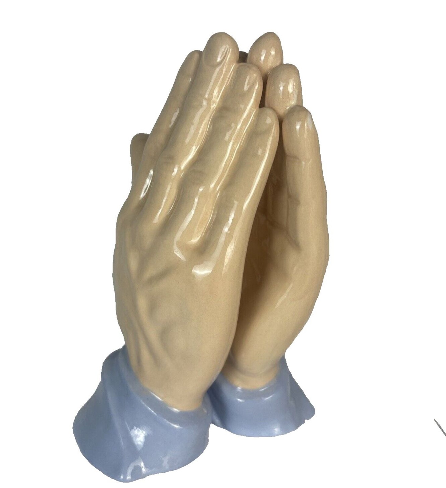 Praying Hands Ceramic Painted Religious 6.5″ tall