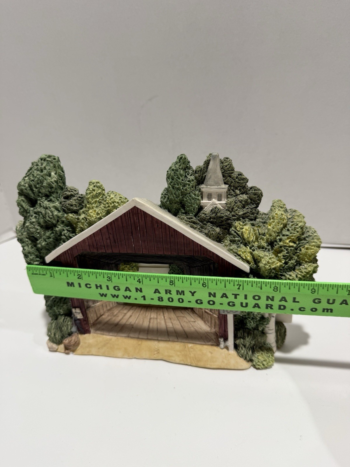 Vintage Brian Baker’s Deja Vu Science Route Covered Bridge Cottagecore Decor 90s