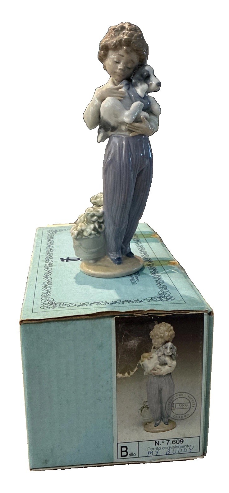 Vintage Lladro Figurine “My Buddy” #7609-Collector’s Society 1989 Excellent