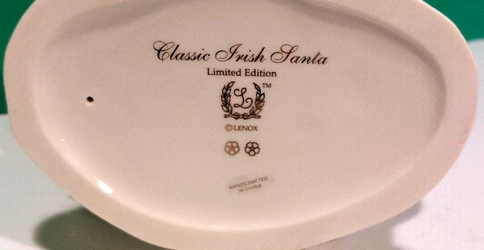 LENOX annual 2002 CLASSIC IRISH SANTA Limited Edition sculpture – NEW in BOX COA