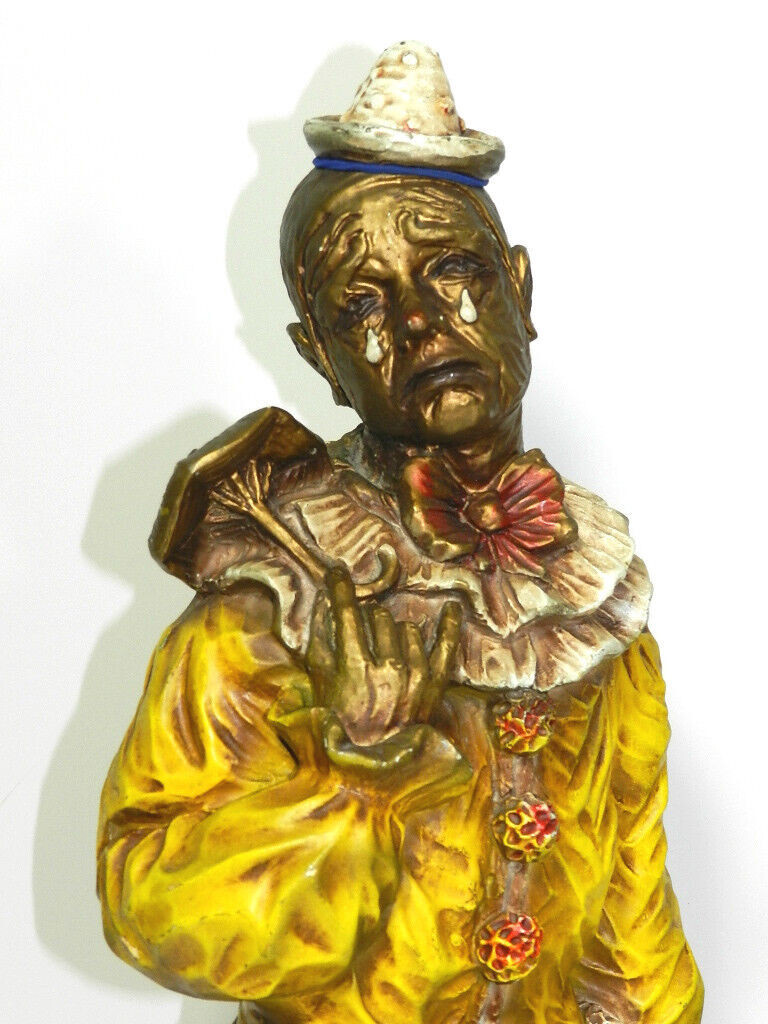 Vintage Clown Statue Universal Statuary Co. 1966 Pair