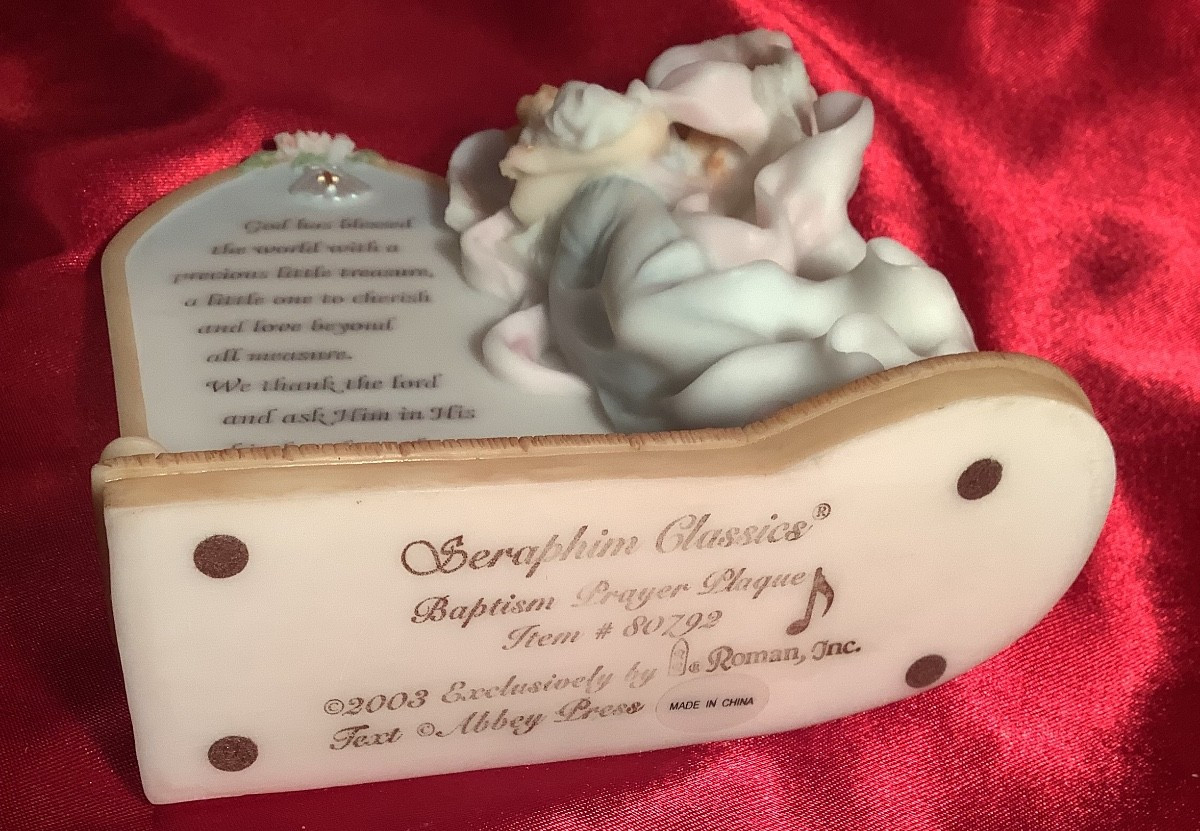 2003 Seraphim Classics Baptism Prayer Plaque Item # 80792 – lc2d