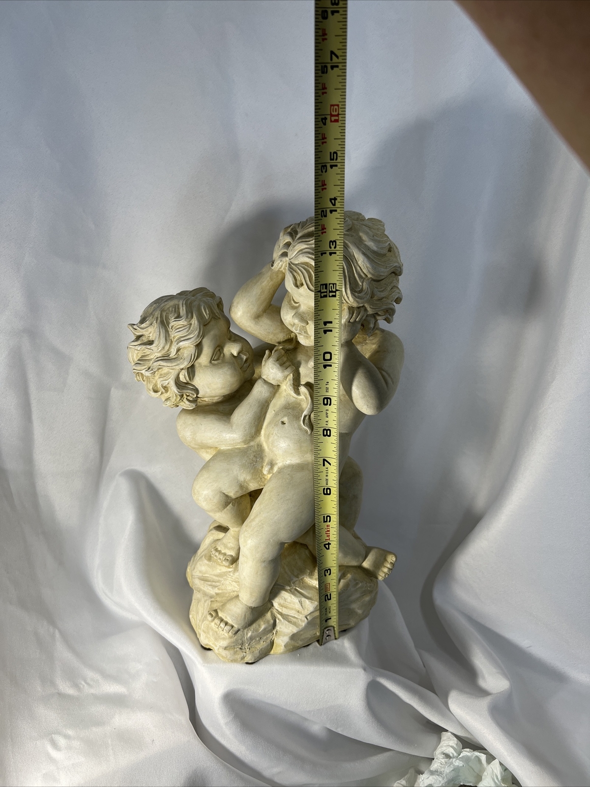 Vintage Collectible 14” Tall Precious Little Boys/Cherubs Playing Sculpture
