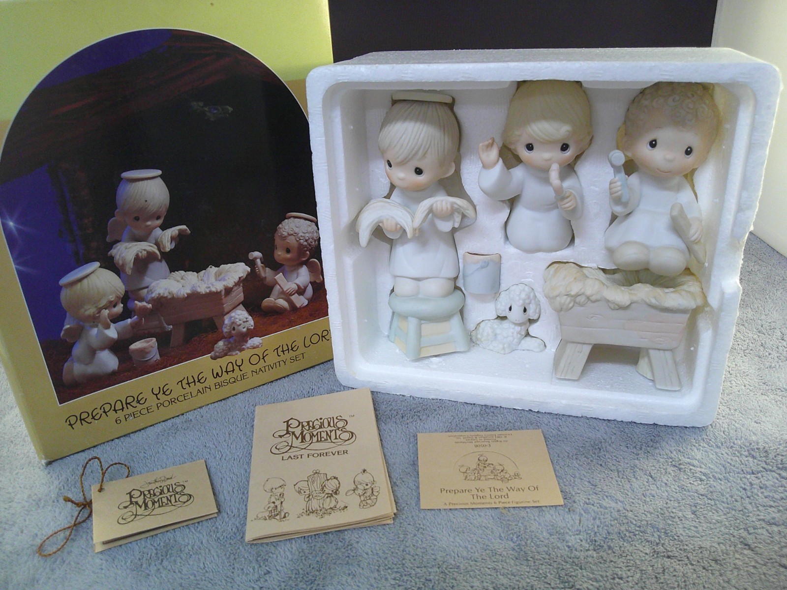 1983 Precious Moments E0508 “Prepare Ye The Way Of The Lord” Nativity fish symbo