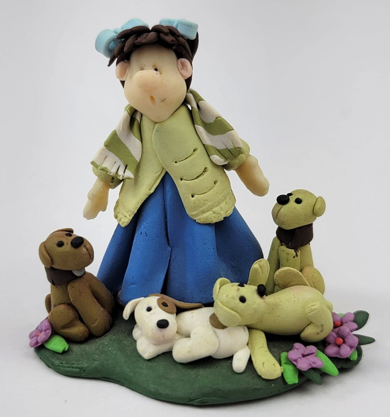 Vtg 1999 Coynes & Co Puppy Love Miniature Figurine Little Street Collection 2 in