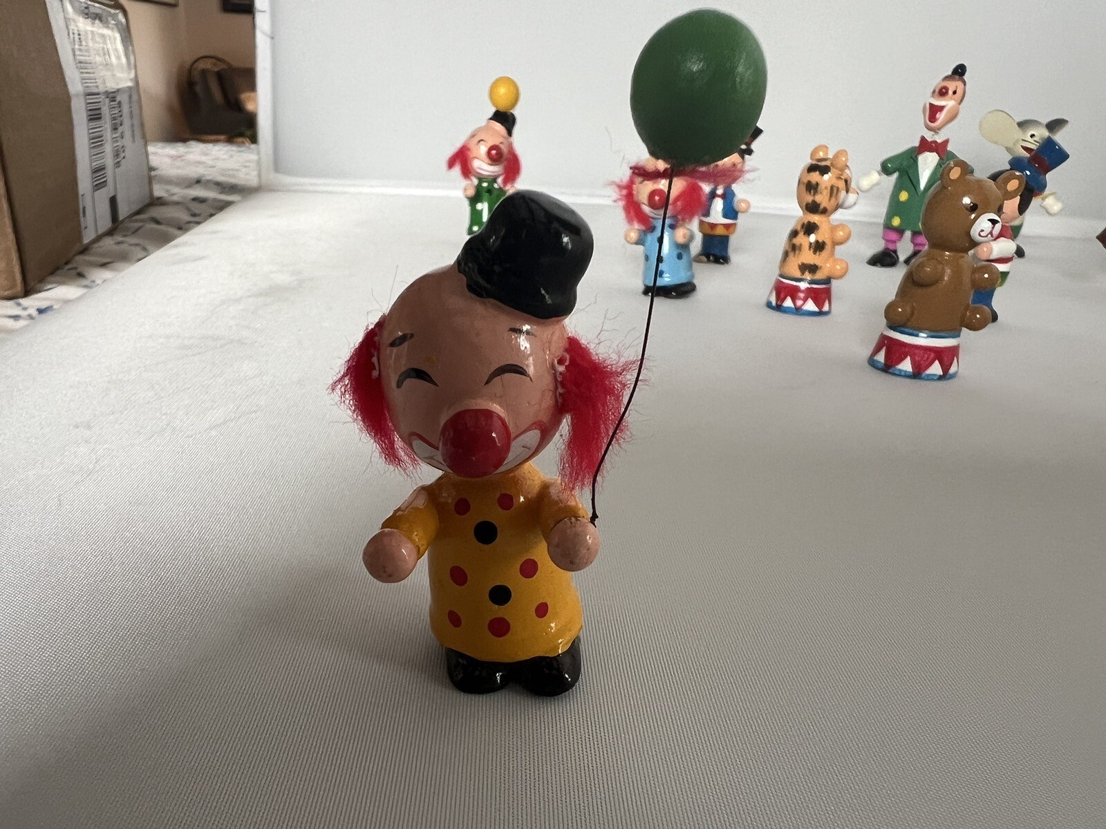 Lot of 16 Goula Made in Spain/Germany Vintage Wooden Collectibles Circus Figure