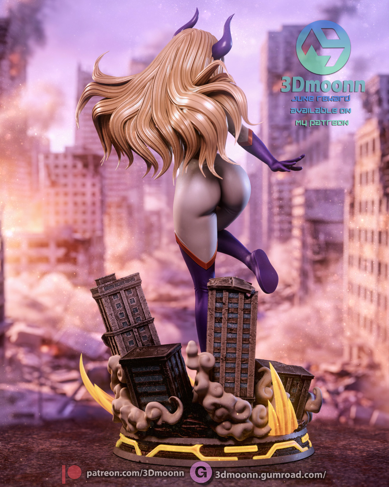 1:6 Mt. Lady My Hero Academia Fan Art UNPAINTED High Quality Garage Kit