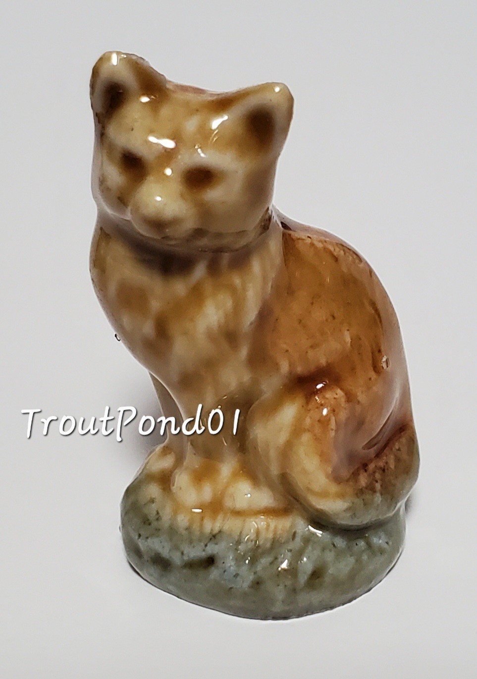 Wade Whimsies Cat Porcelain Figurines RARE Ginger KS Wader LE 1977 #38 Tom Smith