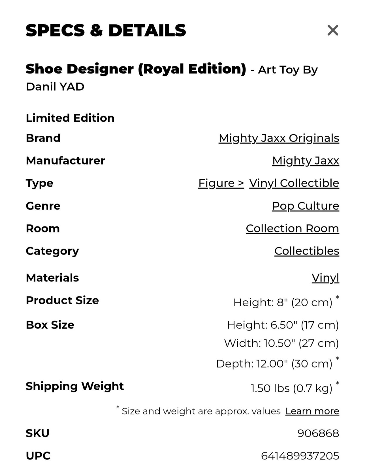 Mighty Jaxx SHOE DESIGNER {Royal Edition} Art Figure By Danil YAD [NEW]
