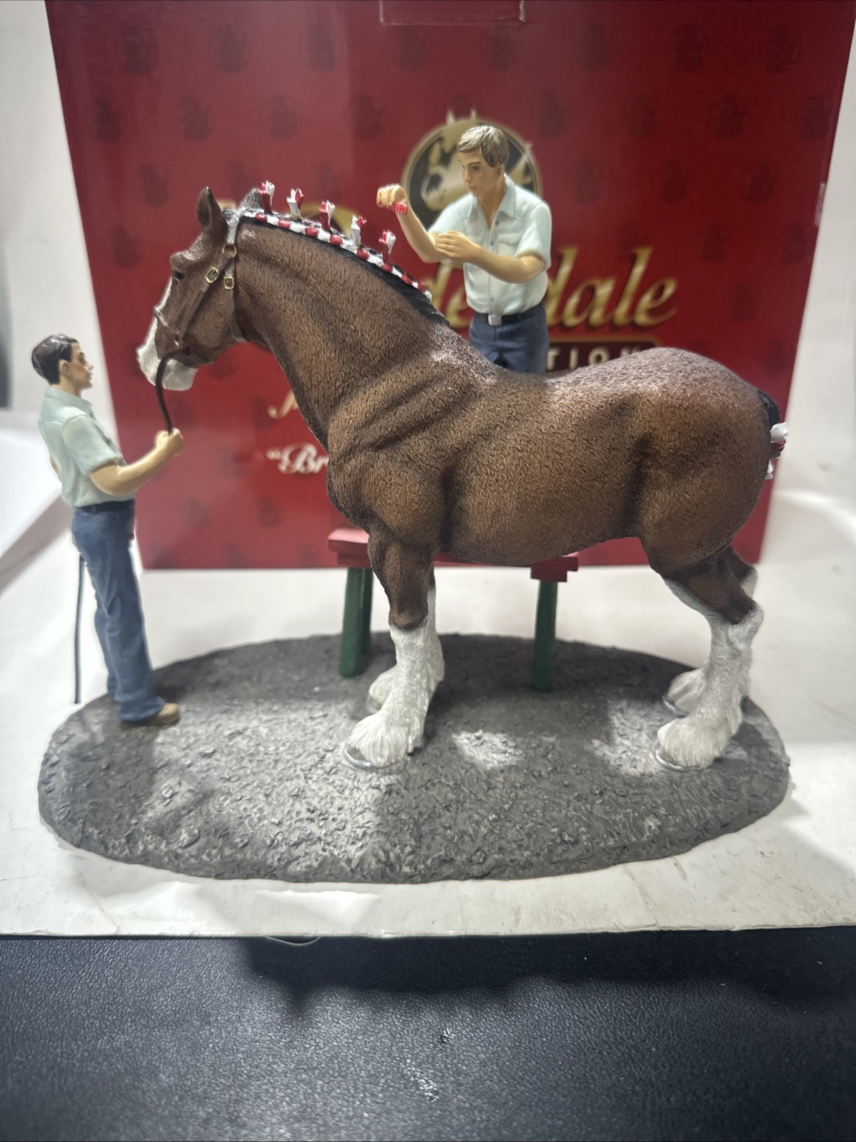 The Clydesdale Collection Anheuser-Busch, Inc. “Braiding For Parade” Figurine