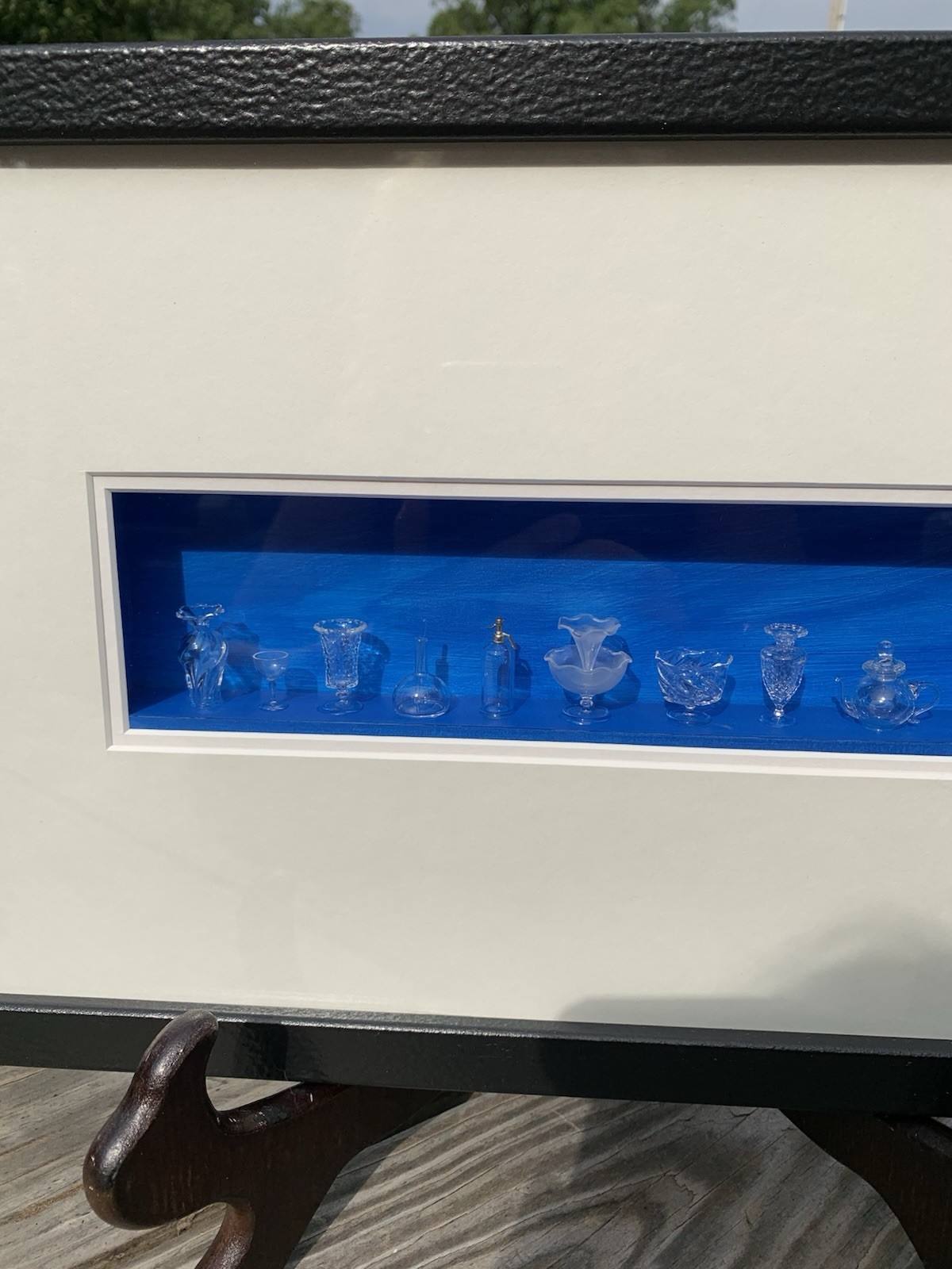 Miniature Christine Schukow Originals Art Glass Collection Framed Box New York
