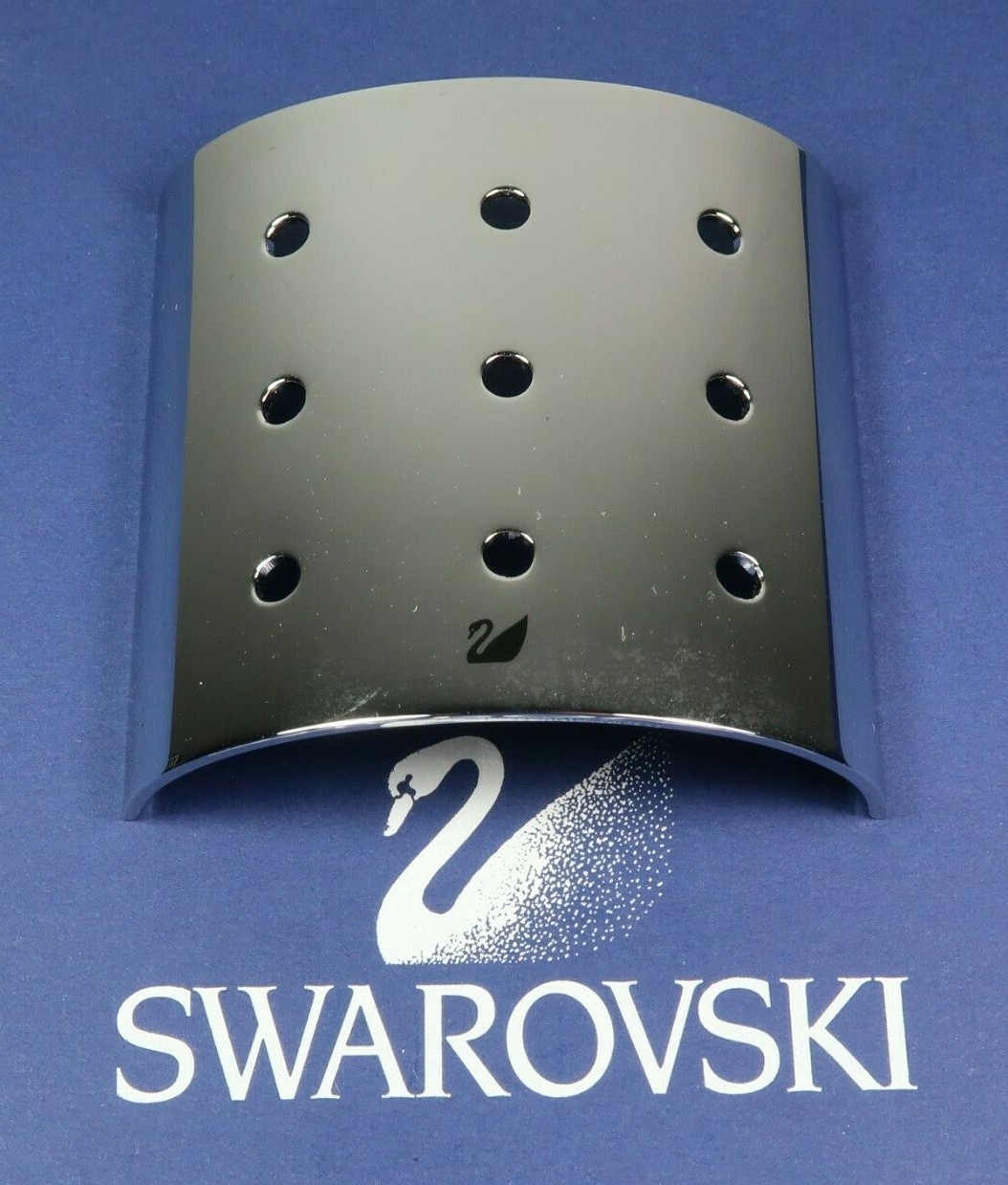🌷Swarovski Crystal 2002-2004 SCS Chrome, Mini Tulip Figurine Holder Display NIB