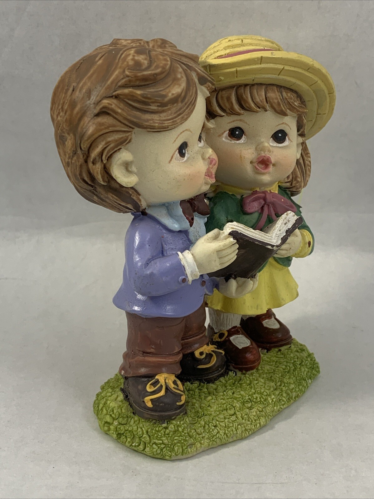 Tender Times Singing Girl & Boy Figurine 4 Inch Vintage Choir Children Cute