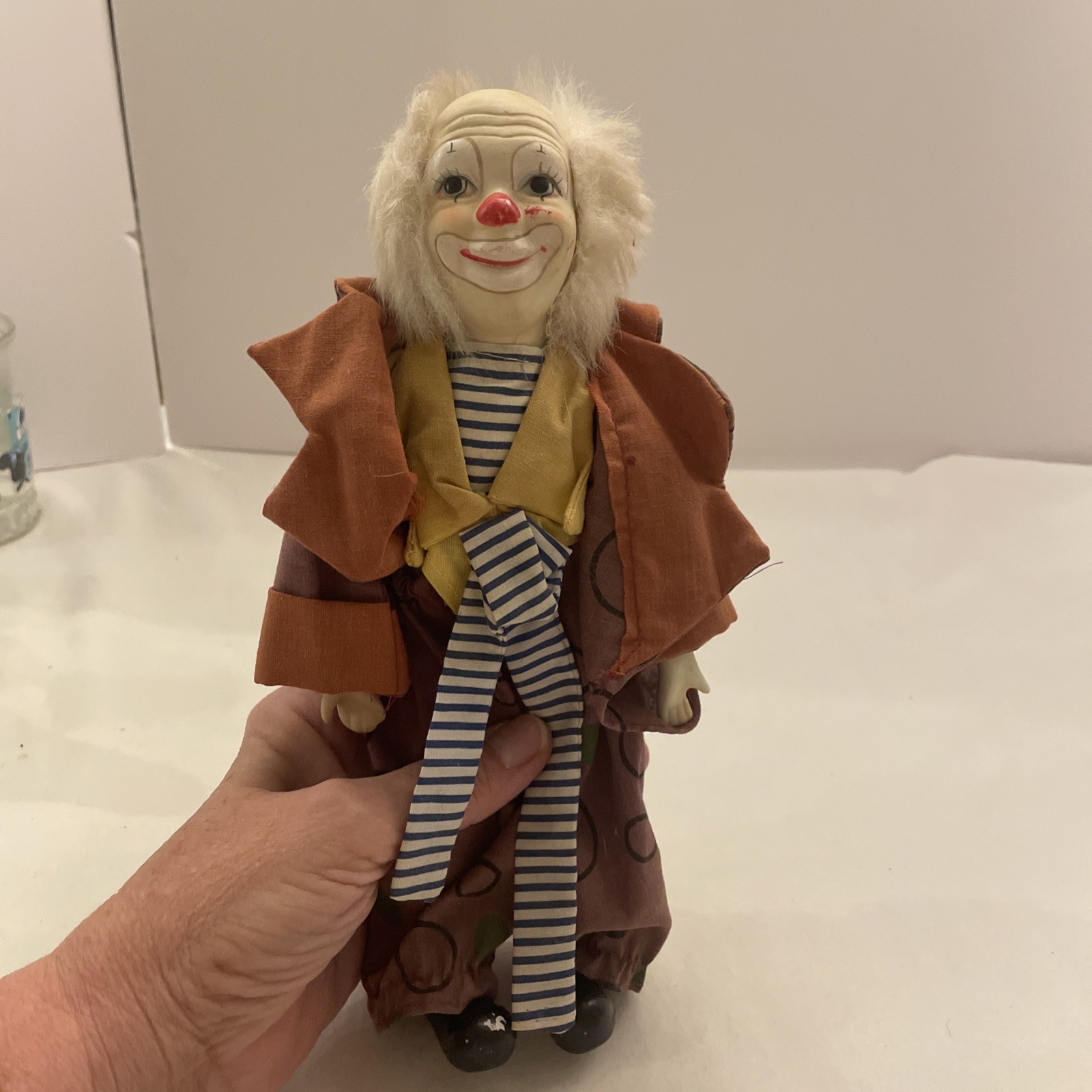 Clown porcelain Fabric Figurine Decorative