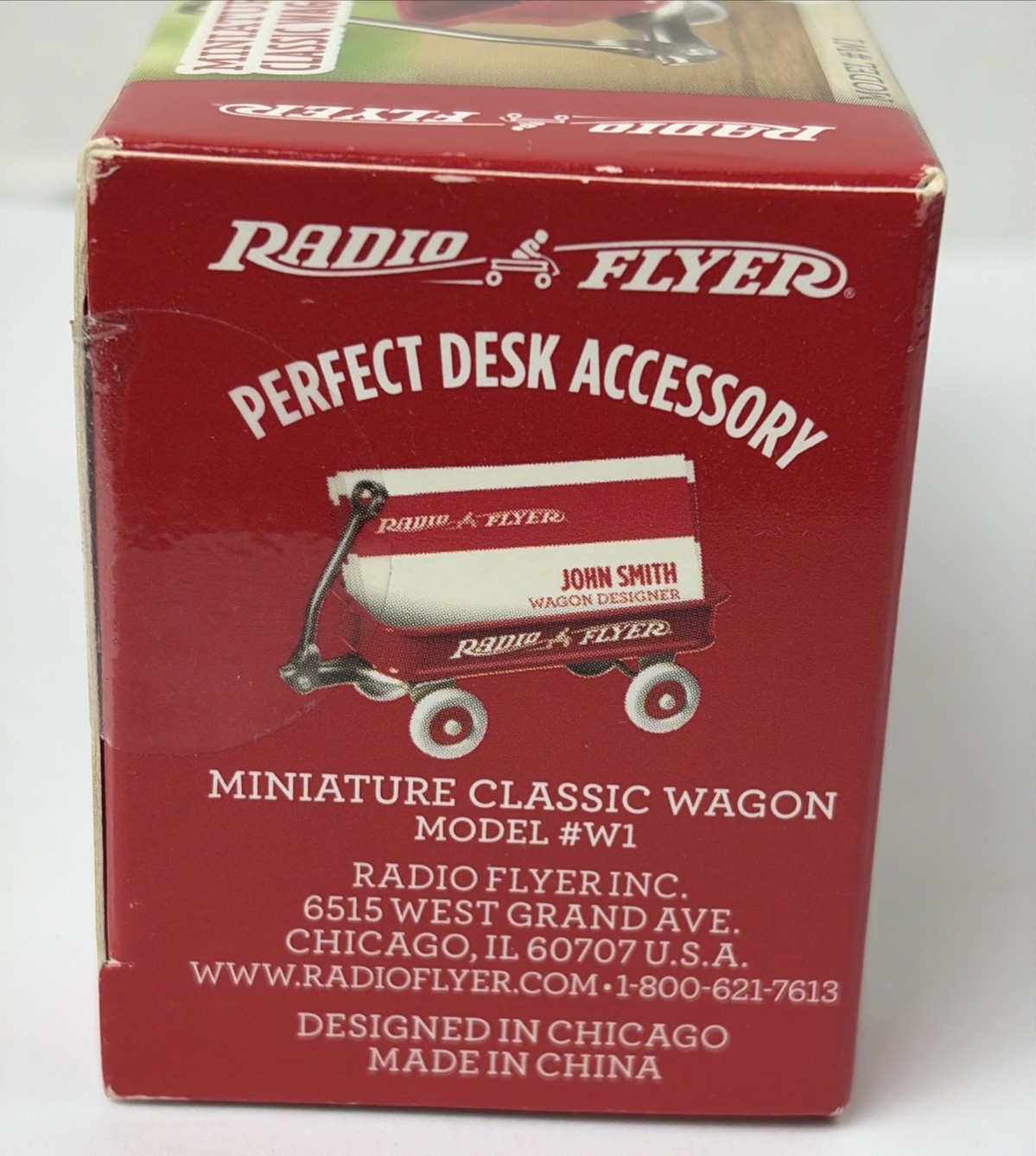 Radio Flyer Red Metal Miniature Wagon 1:12 Scale White Wheels