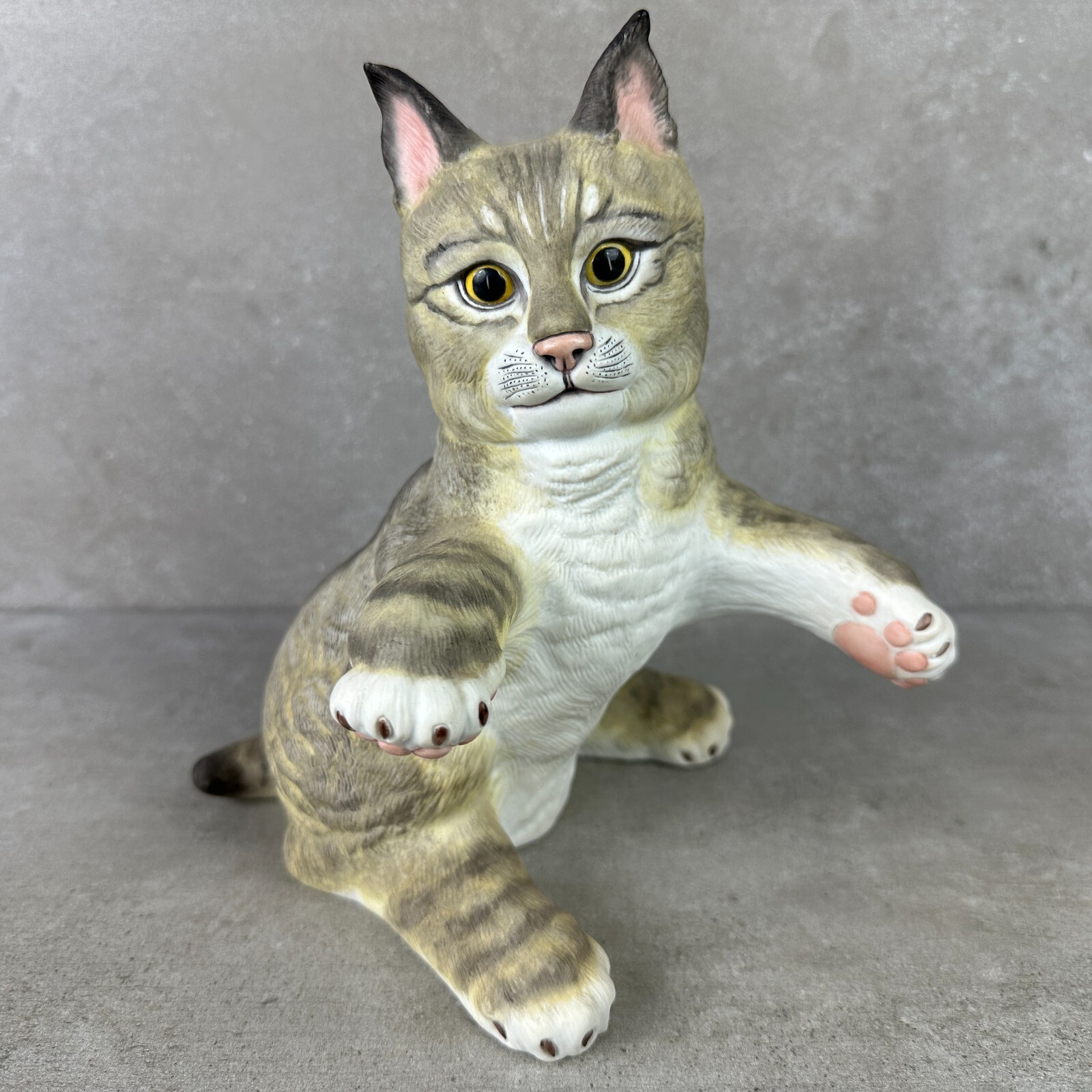 WILLIAM KAZMAR LYNX KITTEN #32/600 FIGURINE 1970s 1980s Figure Statue Vintage