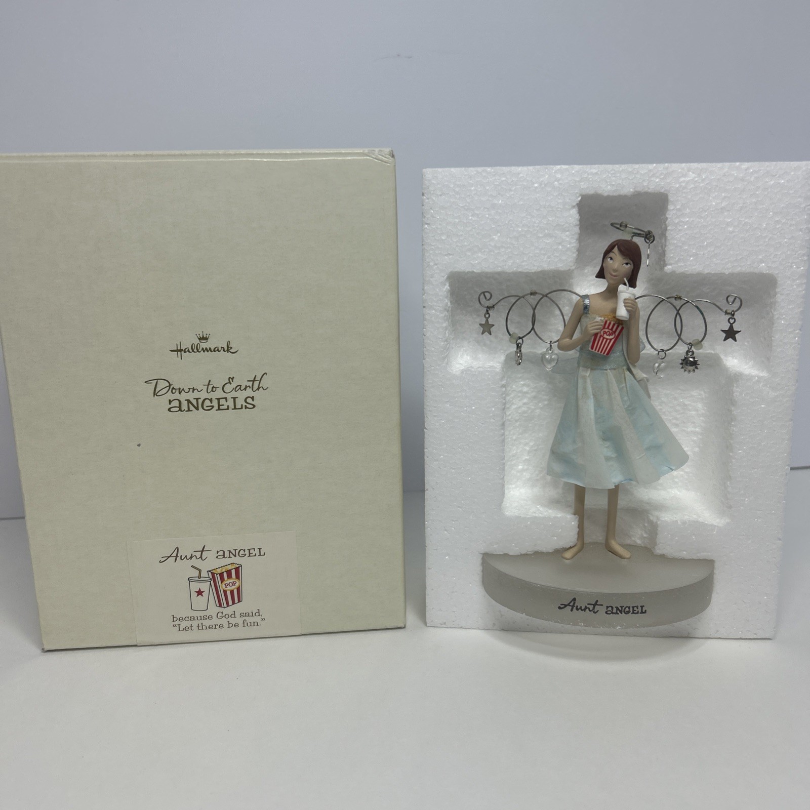 Hallmark Down To Earth Aunt Angels “Let There Be Fun” Figure NEW