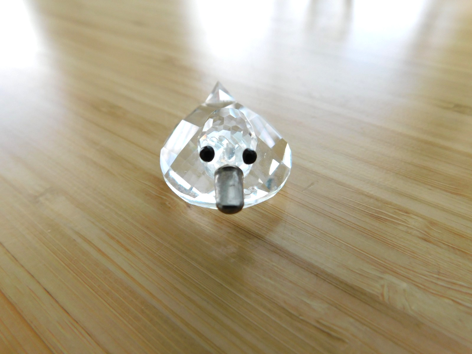 Swarovski Crystal Duck Figurine with Silver Bill From Mini Zoo Series 1980-1989