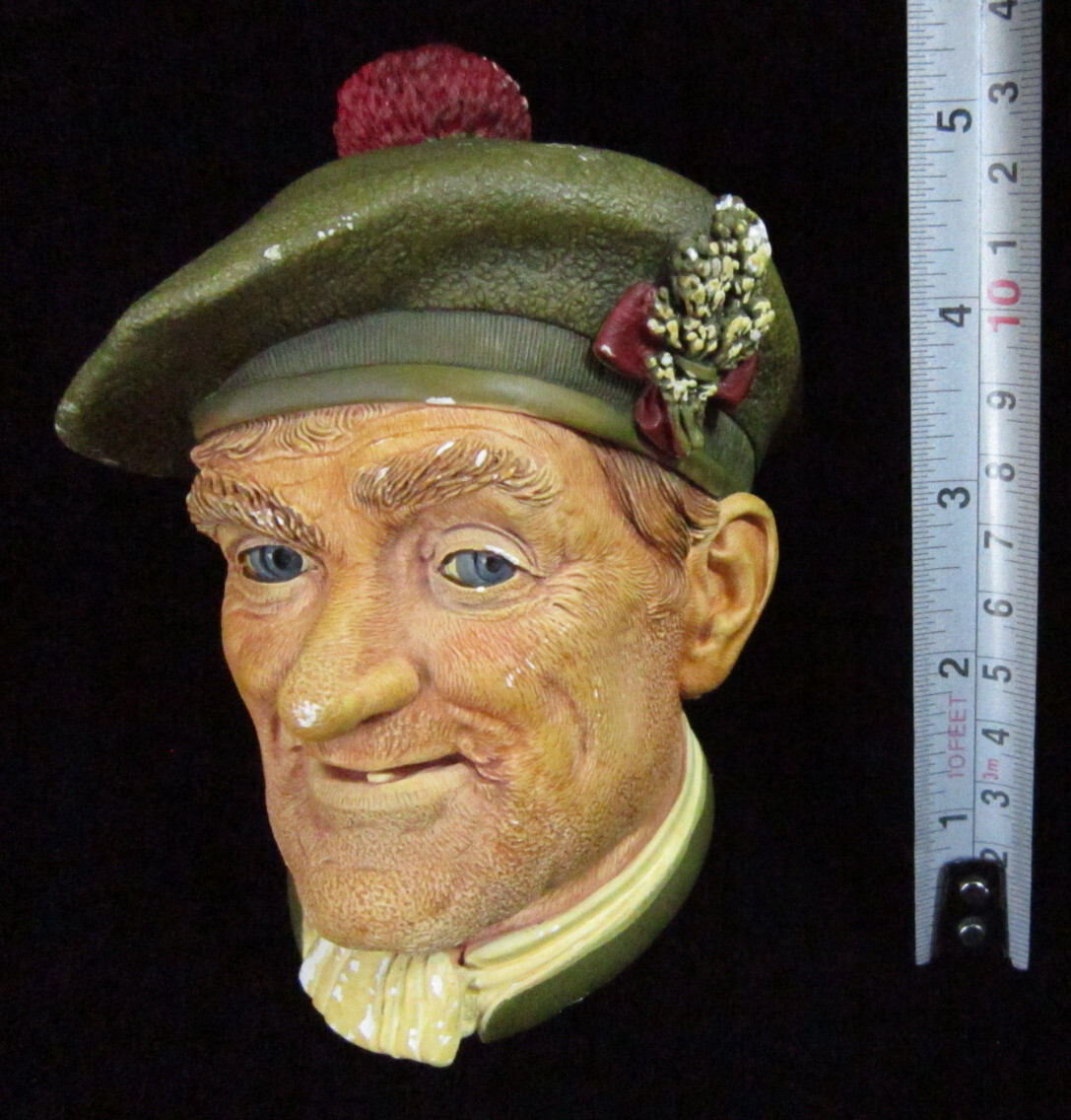 Vintage Bossons Chalkware Head “JOCK” the Scotsman ©1969 Great Britain 3D Decor