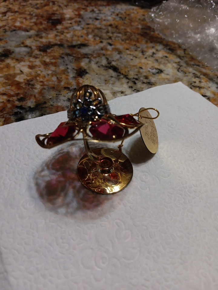 RED HAT LADDIES 24K GOLD PLATED AUSTRALIAN CRYSTAL FIGURINE
