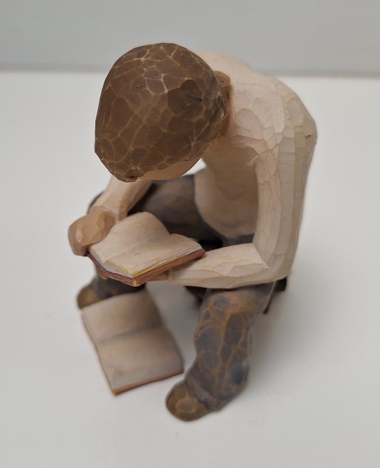 Willow Tree Figurine “Quest”, Seated Young Man Reading/Studying a Book, No Box