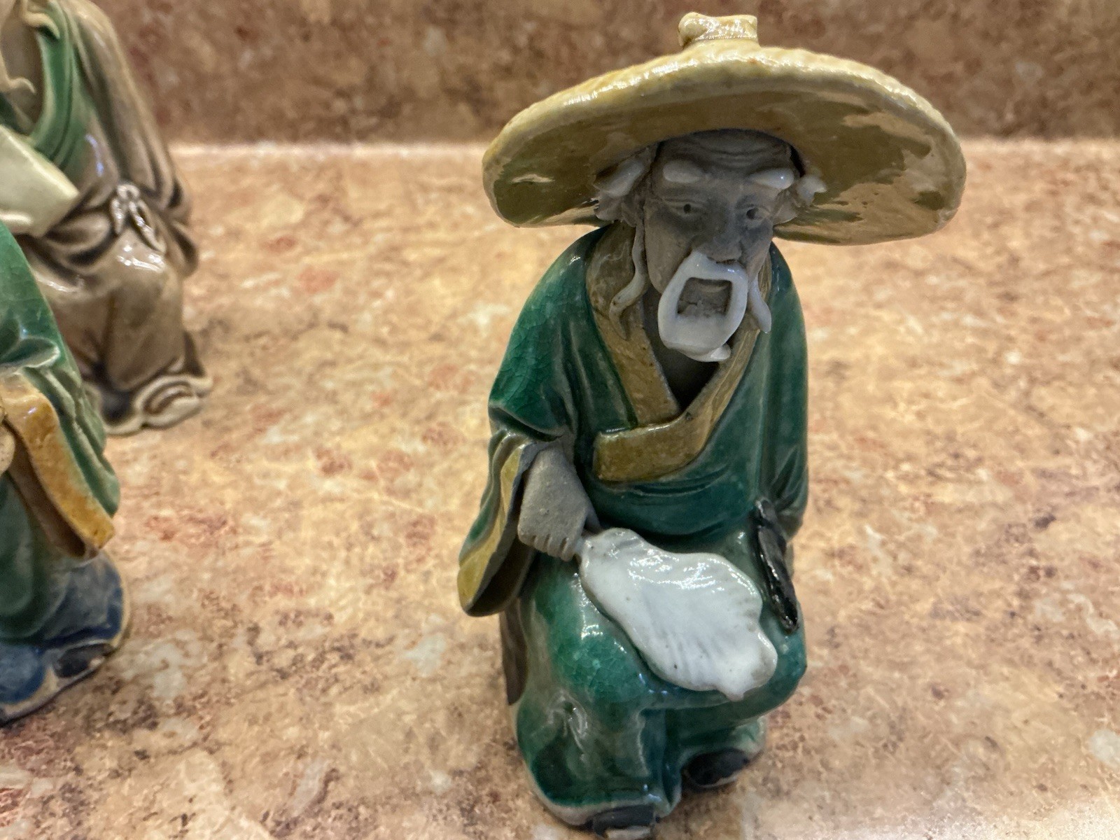 Vintage Handpainted Set Of Six Men Figurines From China ￼