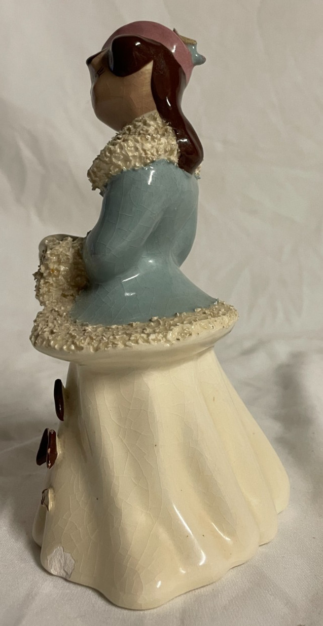 Vintage YONA 6.5 Inch Victorian Lady Planter Figurine