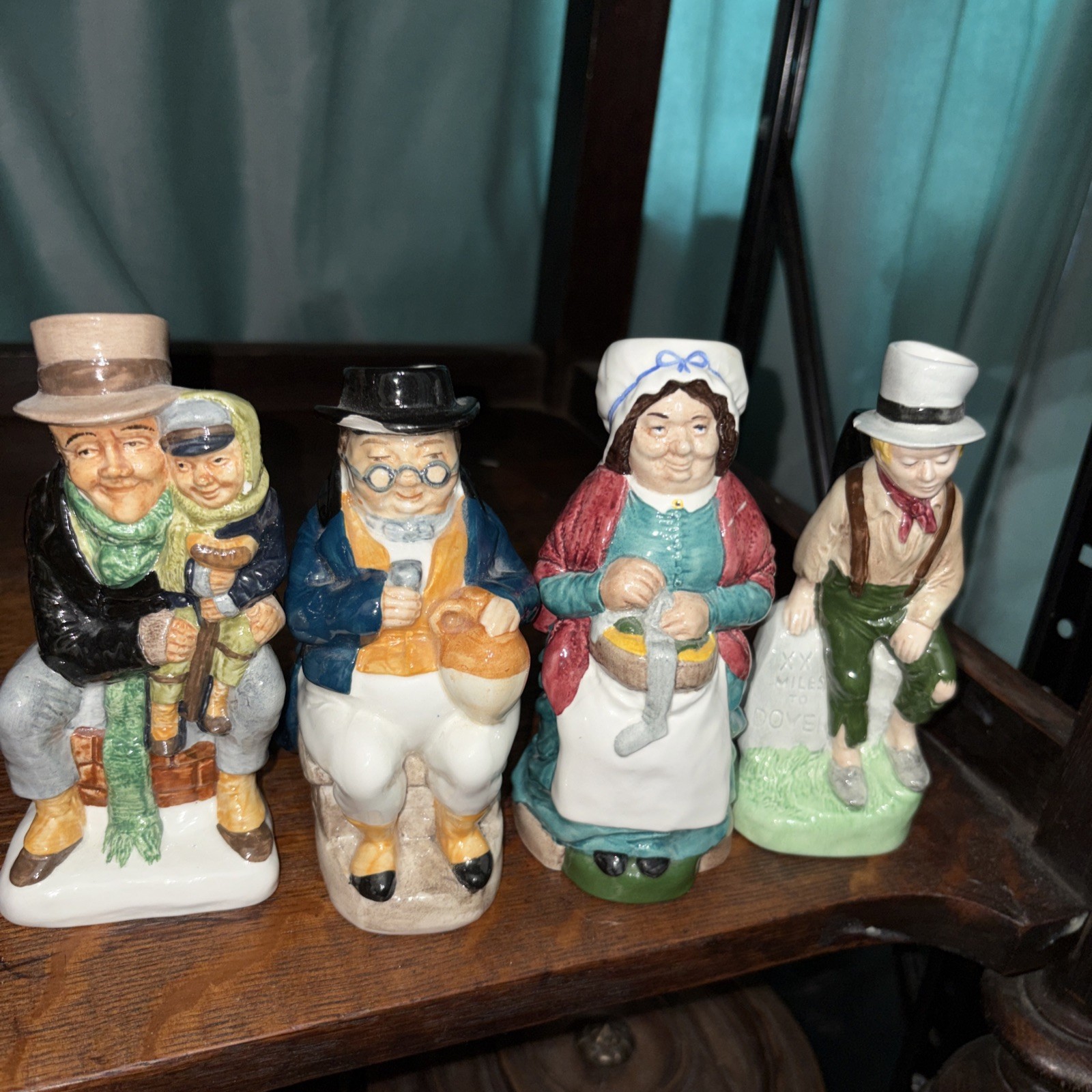 Vintage Wood & Sons Dickens Toby Jug (4) Set Porcelain wood & Son