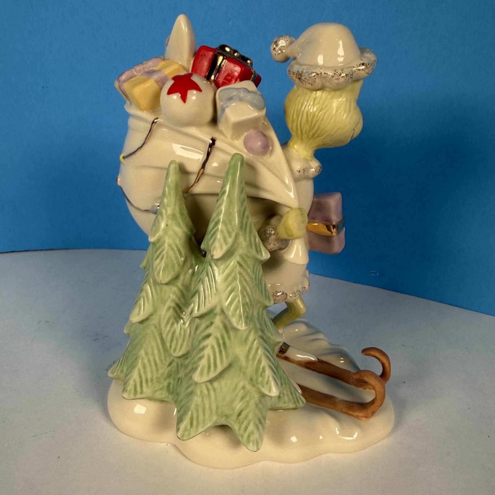 RARE 2014 Lenox Dr. Seuss GRINCH’S SNOWY ESCAPE Christmas Figurine 5.5″ NO BOX